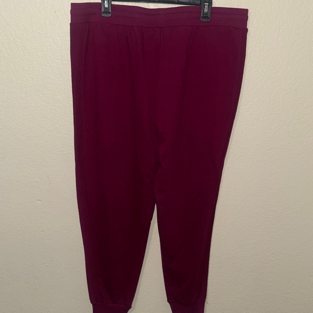 Time and Tru Terry Trim “Raspberry” Track/Jogger Pants - Picture 7 of 9